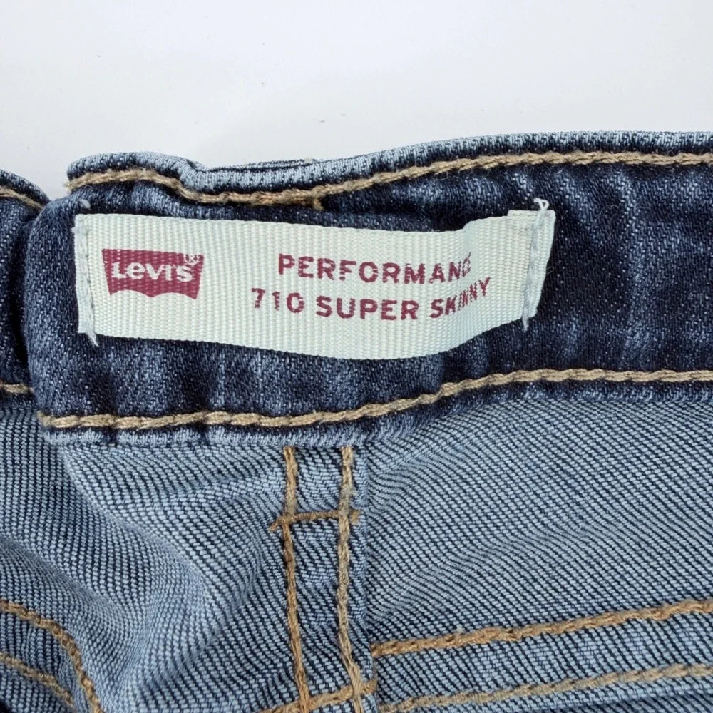 Levi's 710 Super Skinny Jeans Kids Size 10 Reg Blue Performance Stretch‎